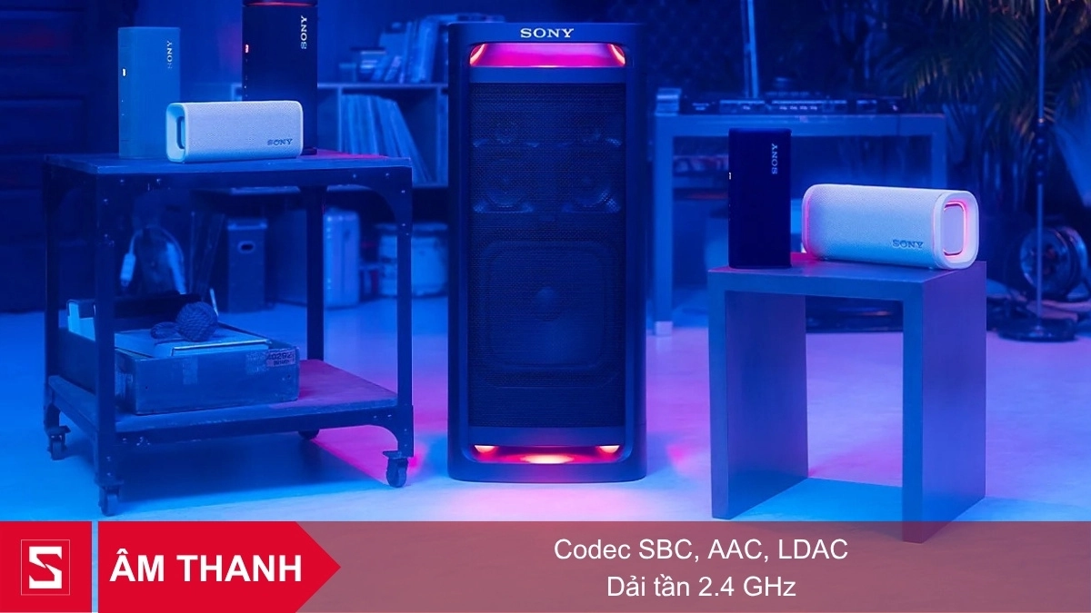 Loa Sony ULT Field 5 hỗ trợ codec SBC, AAC, LDAC