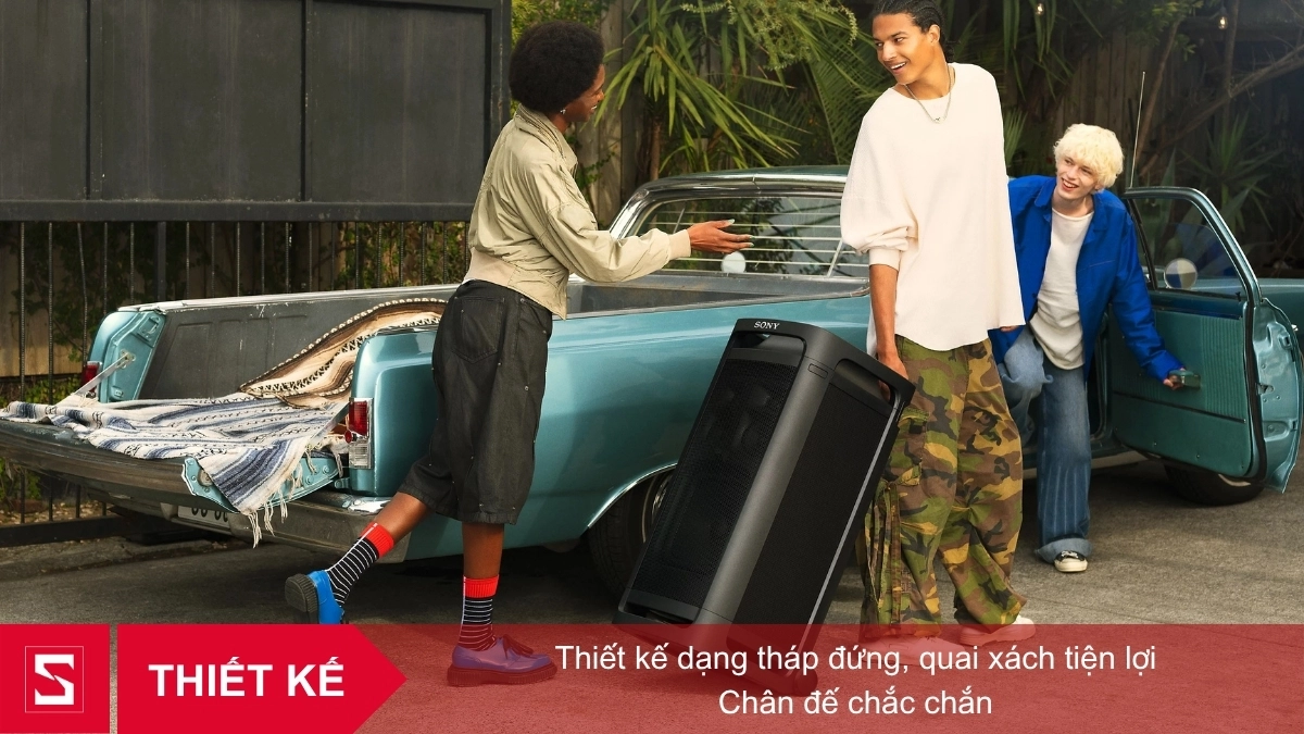 Loa Bluetooth Sony ULT Tower 9 sở hữu ngoại hình vững chãi