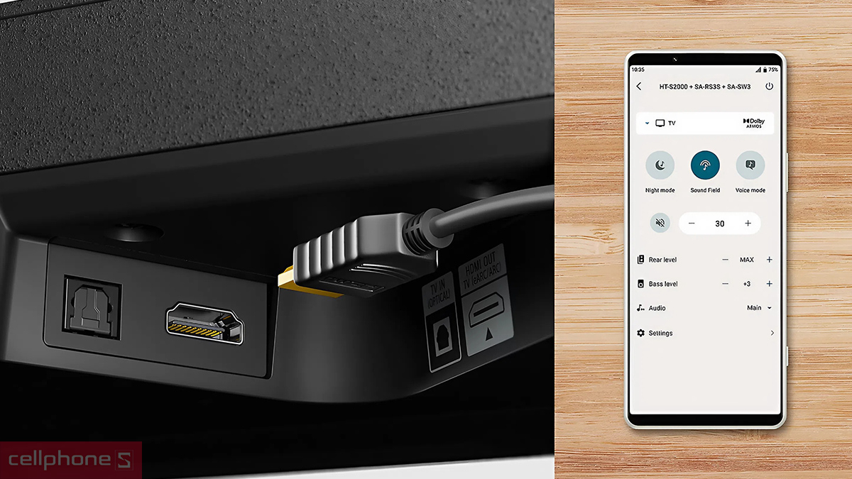 Công nghệ kết nối loa Soundbar Sony HT-S2000/C SP1