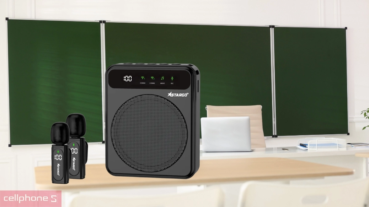 Âm thanh trong trẻo của Loa trợ giảng Stargo CPS-03 (2 mic kèm 1 micro có dây)