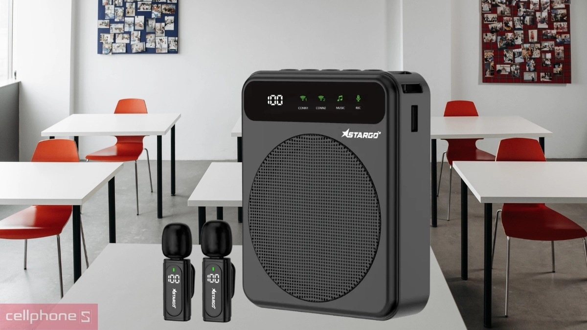 Công nghệ giảm nhiễu trên Loa trợ giảng Stargo CPS-03 (2 mic kèm 1 micro có dây)