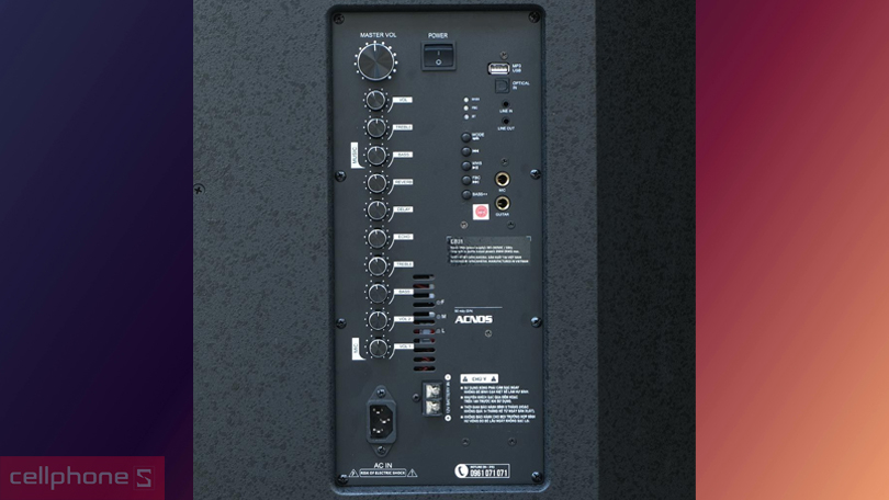 Khả năng kết nối của loa kéo Karaoke Acnos CB31