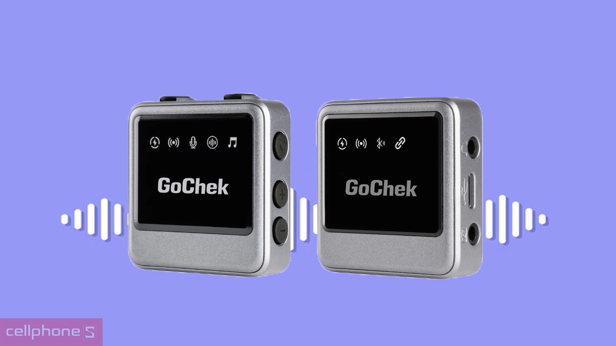 Kết nối microphone thu âm không dây Gochek Ultra Plus D