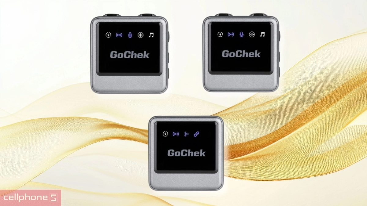 Kiểm soát âm microphone thu âm không dây Gochek Ultra Plus D