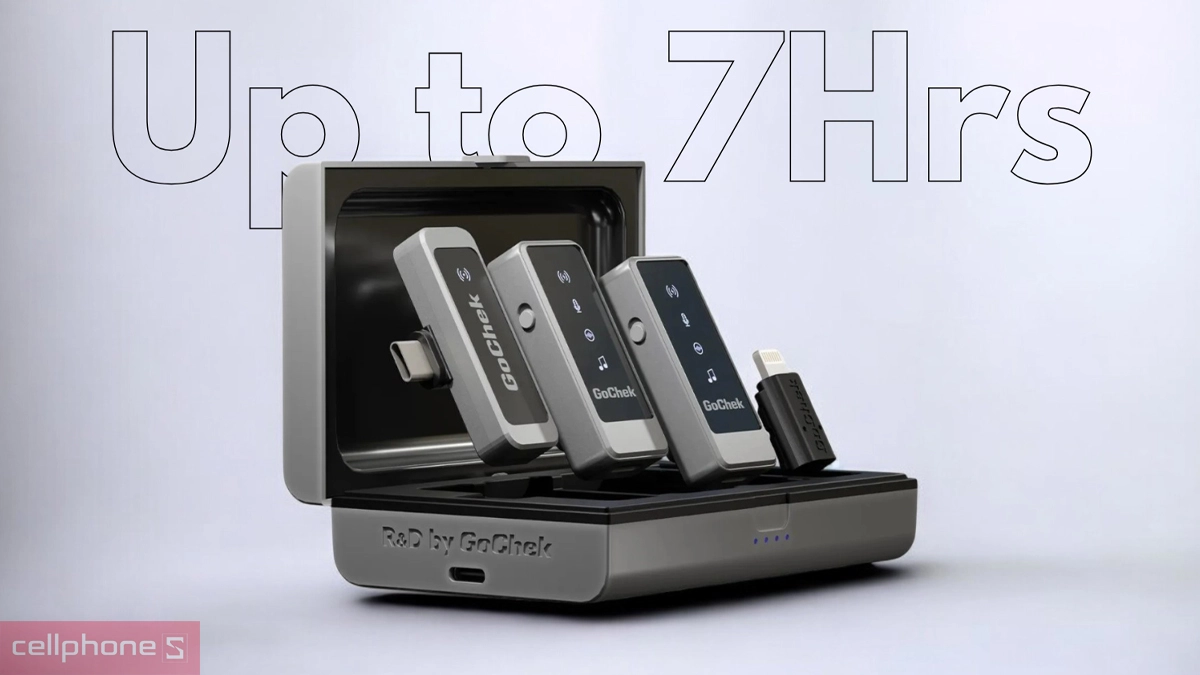 Dung lượng pin microphone thu âm không dây Gochek Ultra S24 - S2401