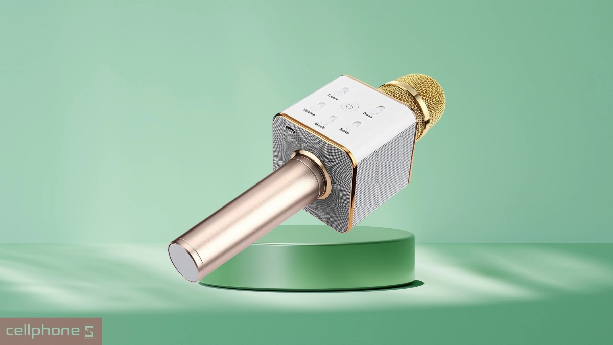 Micro karaoke cầm tay có tích hợp loa