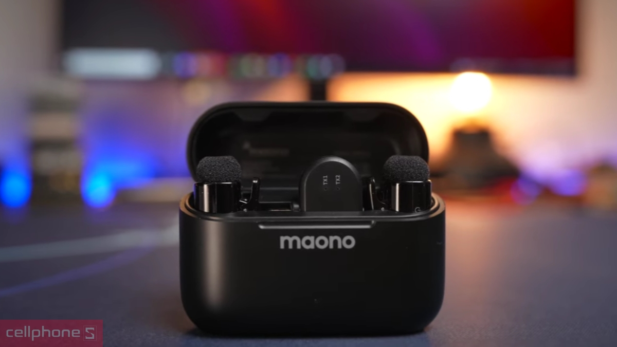 Pin và thời lượng sử dụng của microphone thu âm không dây Maono WM622 PBC2 (Type-C và Lightning)