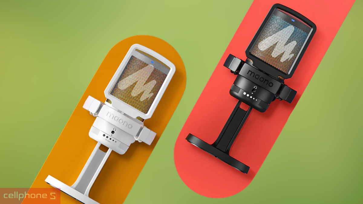 Khả năng khử ồn chủ động hiện đại của microphone thu âm Maono RGB DGM20 (gồm giá đỡ)