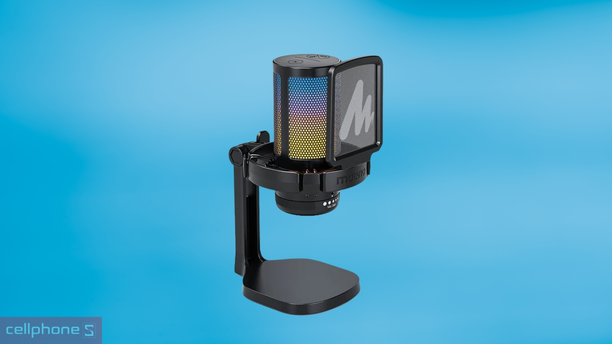 Thiết kế microphone thu âm Maono RGB DGM20 (gồm giá đỡ)