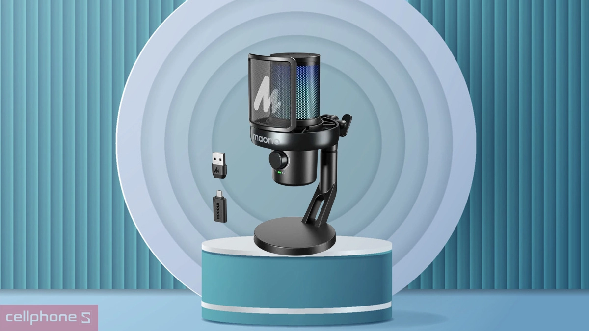 Pin và thời lượng sử dụng của microphone thu âm Maono RGB DGM40 Pro