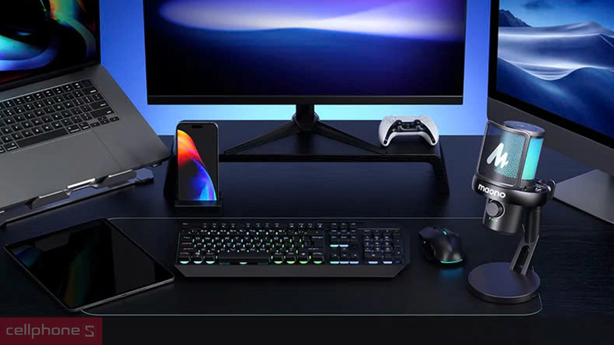 Thiết kế microphone thu âm Maono RGB DGM40 Pro