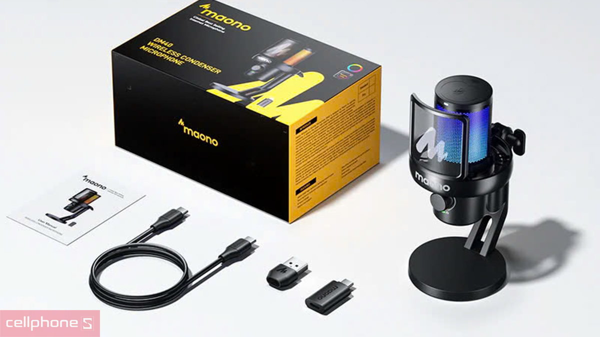 Độ nhạy và khả năng tương thích của microphone thu âm Maono RGB DGM40 Pro