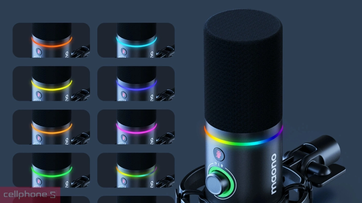 Thiết kế, trọng lượng của microphone thu âm Maono RGB PD200X