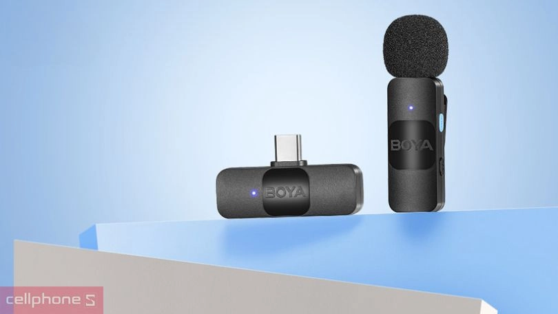 Thiết kế của microphone thu âm Boya MIC 2 (1TX + 1RX)