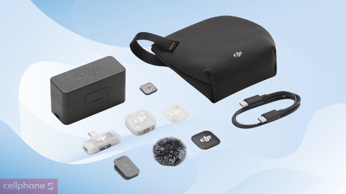 Phạm vi kết nối rộng của Microphone điện thoại DJI Mic Mini 2 (1 TX + 1 RX)