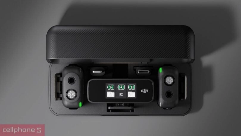 Thiết kế microphone không dây DJI 3 (TX+TX+RX) 2 Mic