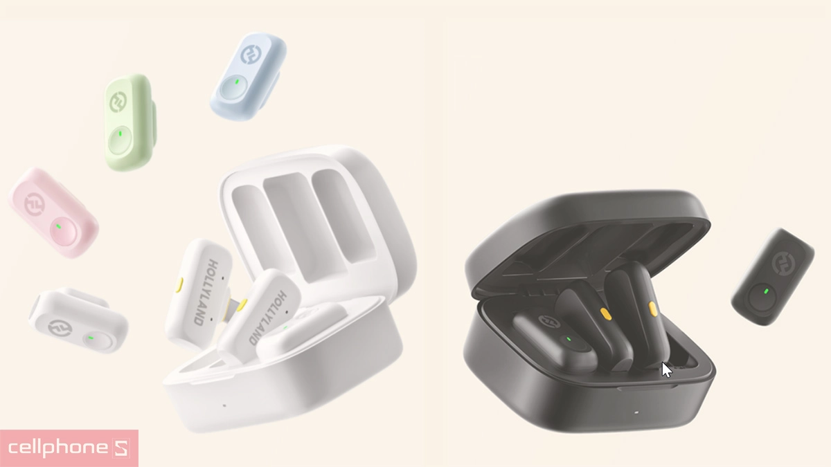 Thiết kế microphone thu âm Hollyland LARK A1 Duo USB-C RX