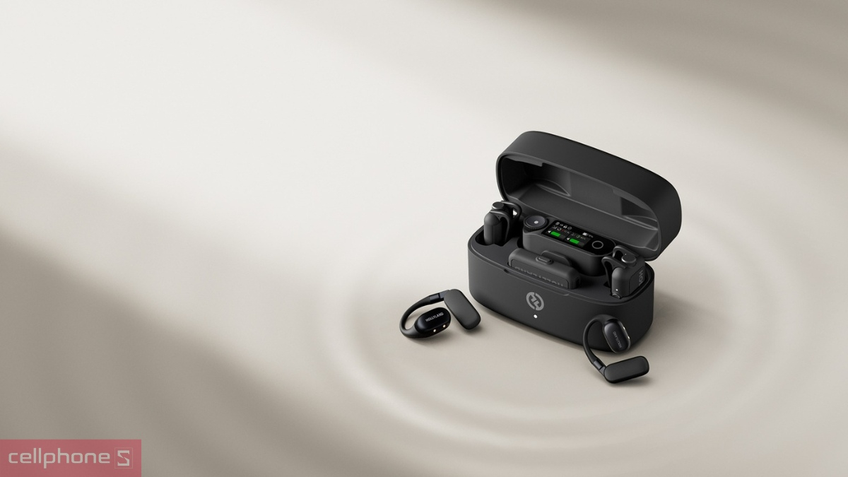 Thiết kế bộ microphone thu âm Hollyland Lark Max 2 (4 TX) Camera + USB-C RX