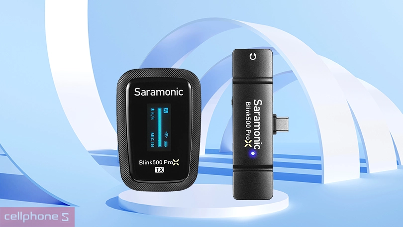 Khả năng kết nối tự động và pin của microphone Saramonic Blink 500 Prox B5