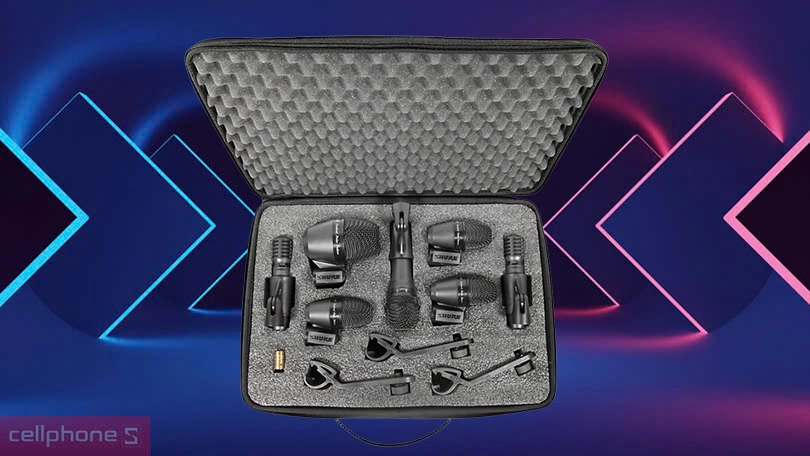 Thiết kế bộ micro cho trống Shure Pgadrumkit7
