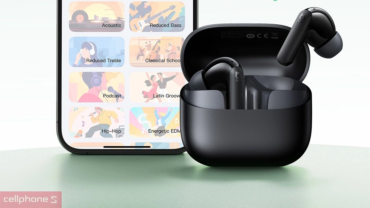 Kết nối Bluetooth Tai nghe Bluetooth True Wireless Baseus Bass EP10 NC