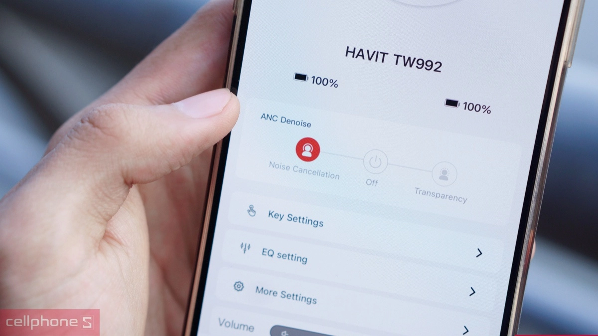 Kết nối tai nghe Havit TW992