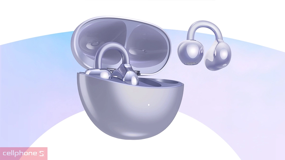 Dung lượng pin lớn và sạc nhanh trên tai nghe Bluetooth Honor Choice Earbuds Clip hỗ trợ sử dụng lâu dài