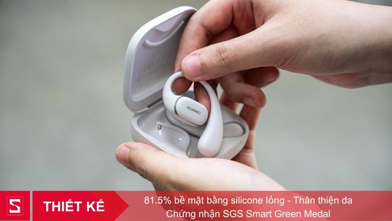 THiết kế tai nghe không dây Huawei Freearc