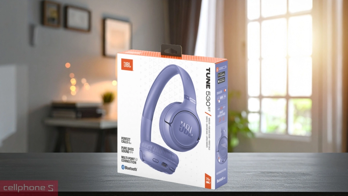 Pin tai nghe Bluetooth chụp tai JBL Tune 530BT