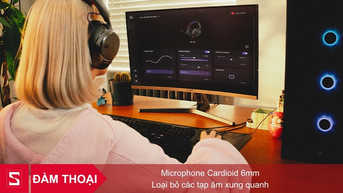 Mic tai nghe chụp tai JBL Quantum 250