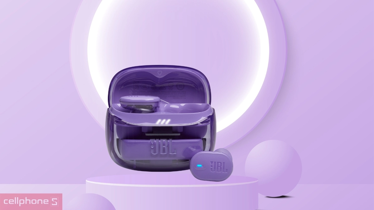 Pin và khả năng sạc của tai nghe không dây JBL Tune Buds 2 Ghost