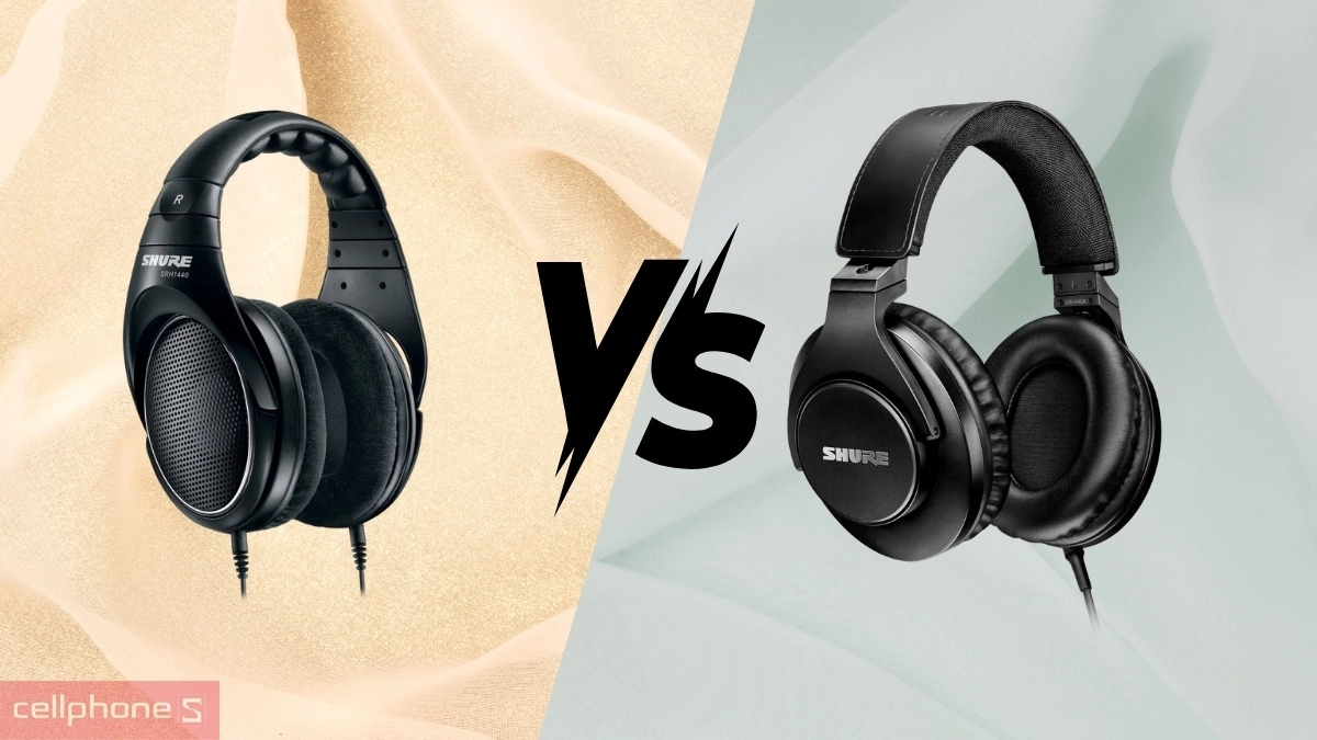 So sánh tai nghe kiểm âm Shure SRH440A