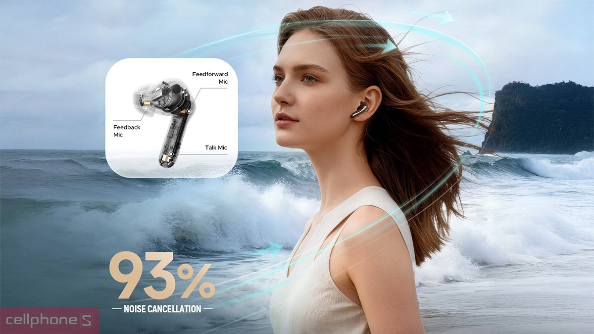 Đàm thoại tai nghe không dây Soundpeats Air 5 Pro Plus