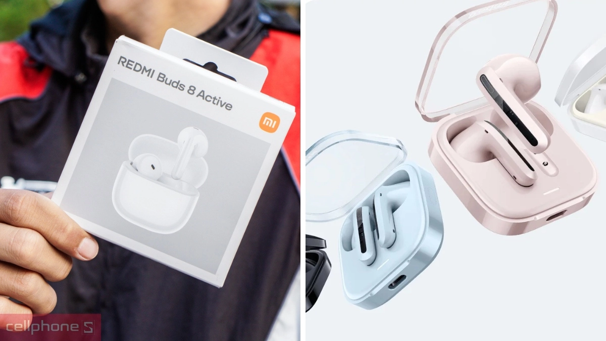 So sánh tai nghe Bluetooth Xiaomi Redmi Buds 8 Active với Redmi Buds 6 Active