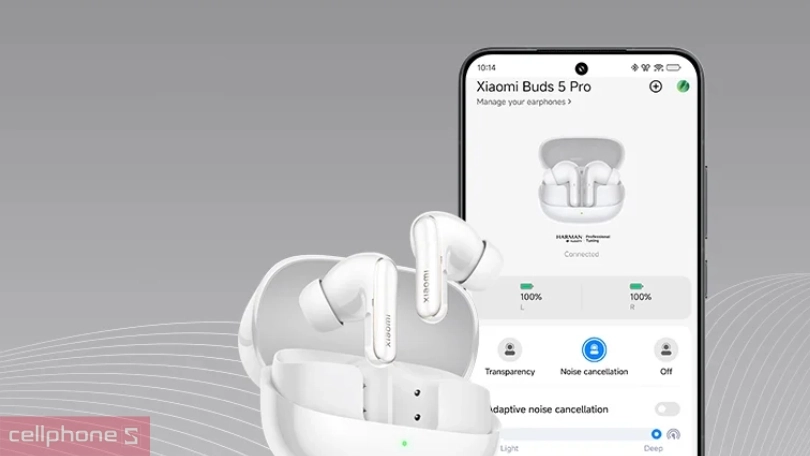 Điều khiển tai nghe không dây Xiaomi Buds 5 Pro