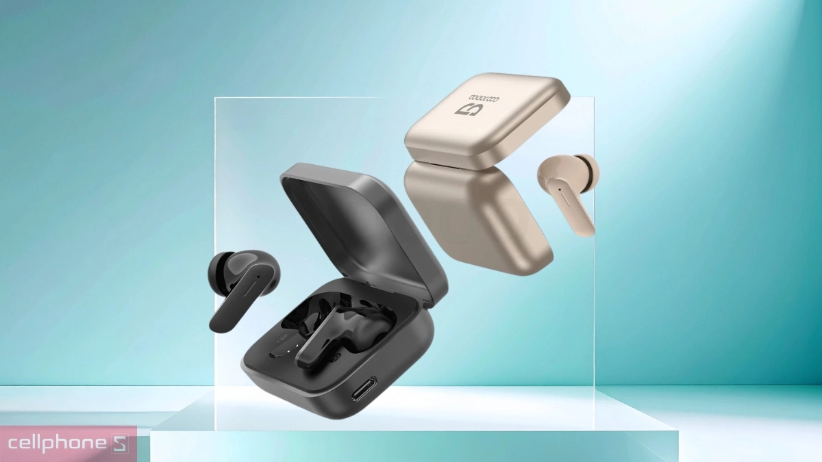 Thiết kế nhét tai nhỏ gọn giúp tai nghe Bluetooth GOOJODOQ J241 đeo vừa vặn và êm ái