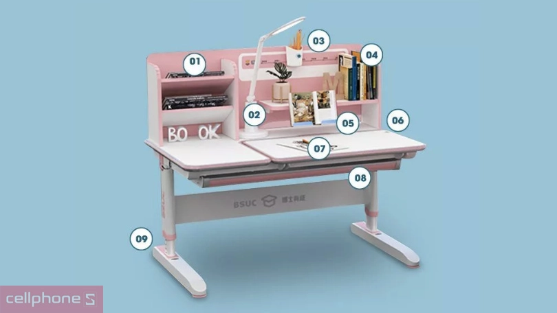 Bàn học sinh chống gù, chống cận BSUC - Chống gù, chống cận, bảo vệ sức khoẻ cột sống