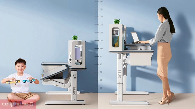 Bàn học sinh thông minh BSUC DRZ-12002 - Thiết kế thông minh, đảm bảo tư thế ngồi chuẩn