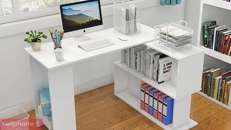 Bàn làm việc có kệ sách