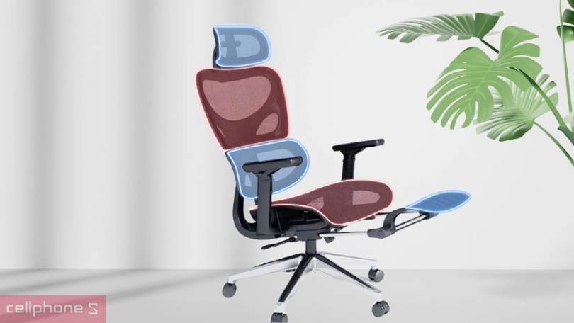 Ghế công thái học Resdani K80G tích hợp gác chân tiện lợi