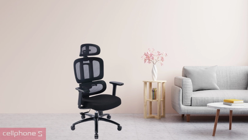 Ghế văn phòng công thái học Ergonomic Warrior WEC509 - Mát mẻ, giảm đau vai gáy 