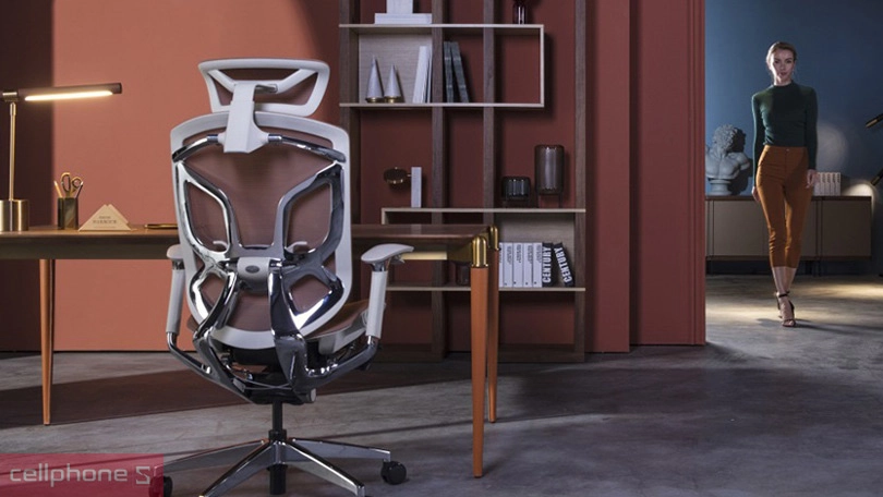 Ghế công thái học GTChair Dvary Butterfly trang bị khung chân đế hợp kim cứng cáp