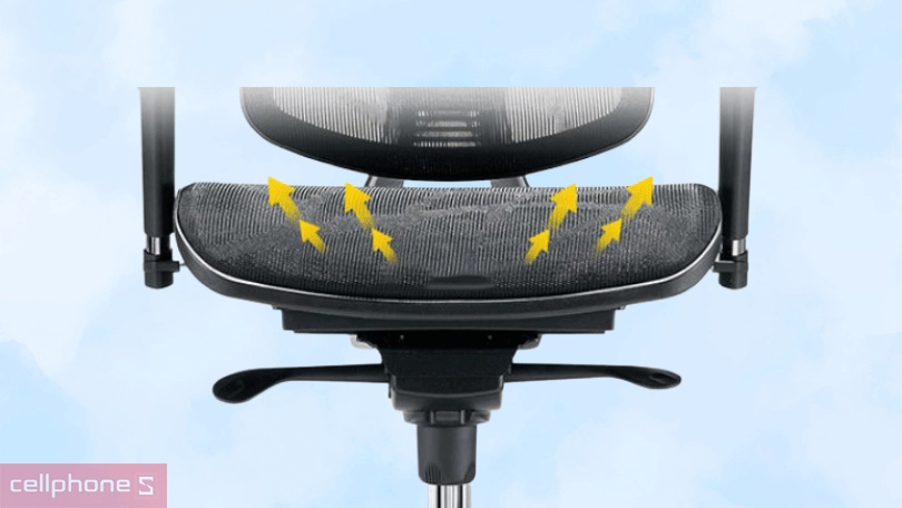 Ghế công thái học SMA Life 02 Plus được làm từ chất liệu thoáng khí