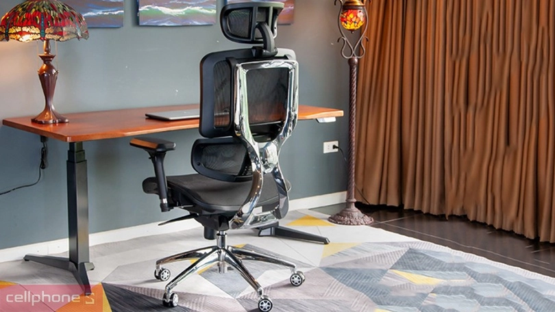 Ghế công thái học SMA Life 02 Plus sở hữu màu đen sang trọng