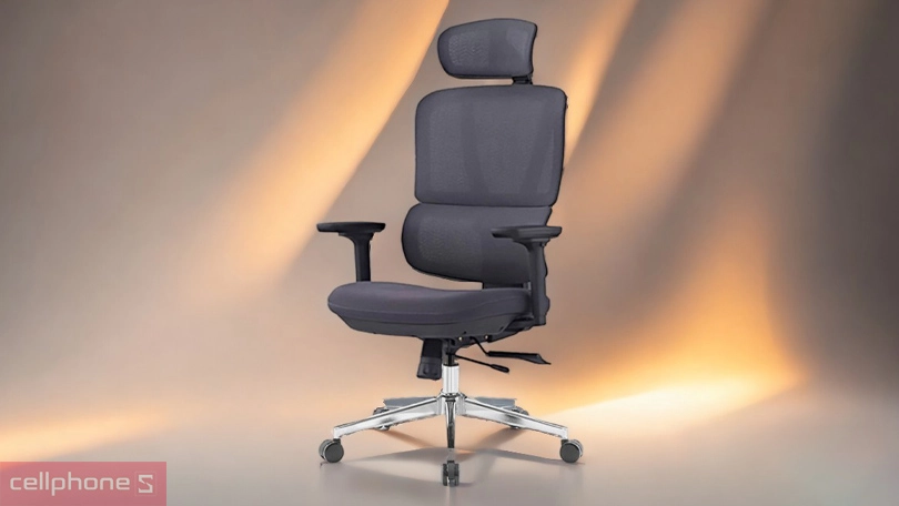 Ghế công thái học SMA Lumbar 01 trang bị tựa đầu 3D có tay vịn