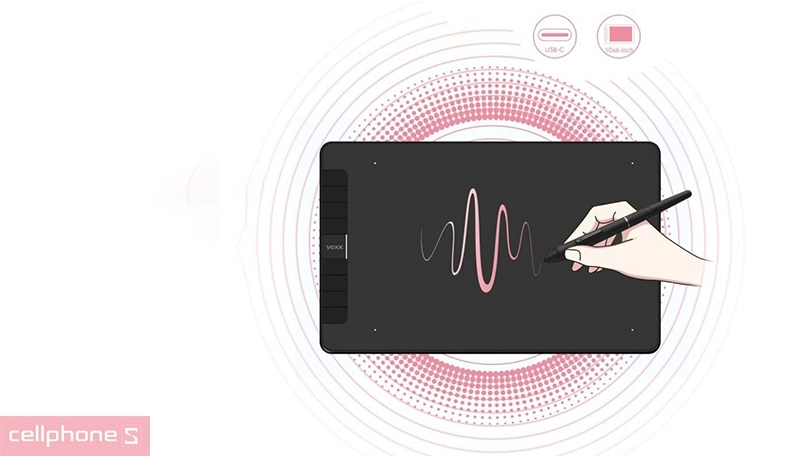 Thiết kế bảng vẽ điện tử VEIKK VK1060 Pro