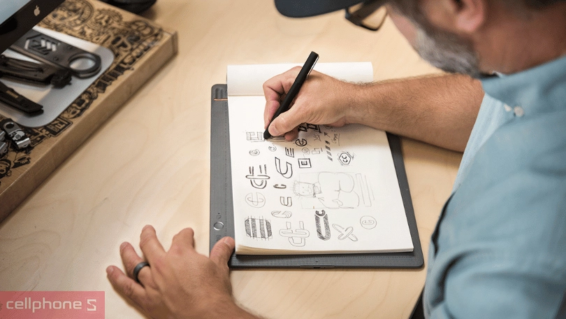 Tính năng sổ ghi chú điện tử Wacom Bamboo Folio Small Cds-610g/G0-Ax