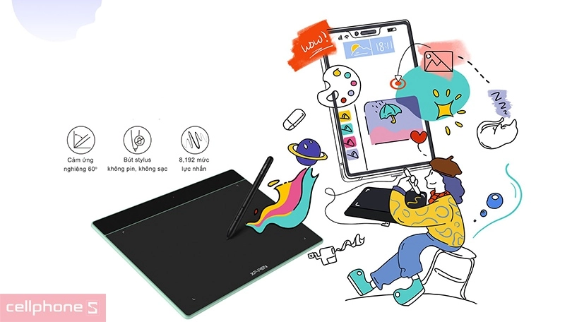 Tính năng bảng vẽ XP-Pen Deco Fun S