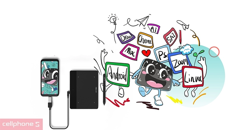 Kết nối bảng vẽ XP-Pen Deco Fun S