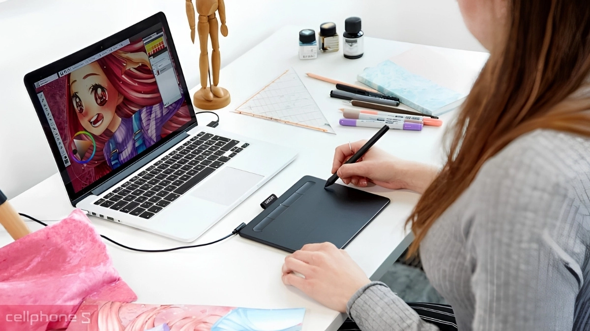 Bảng vẽ điện tử Wacom Intuos Small Black CTL-4100/K0-C